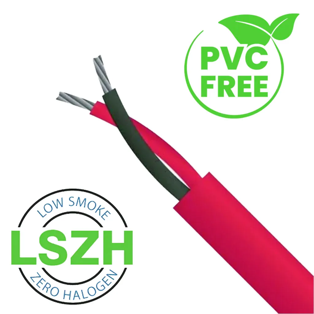 [TI0.75T2CFCRD200LSB] Twisted Tinned 2C Fire Alarm Cable (LSZH) - 200m (Red, 0.75mm)