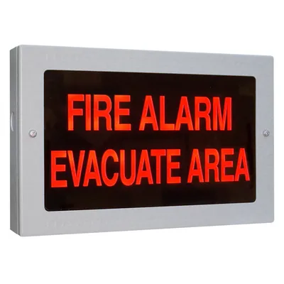 [TI-WS-GEN-FA/EVAC] Generic LED Warning Sign for Extinguishant Panel (FA / EVAC, No)